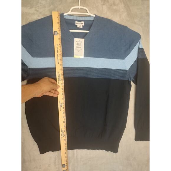 Hagger, Mens Pullover Performance Sweater, V-Neck, Blue, Size XL, MWT $70.00 - Picture 5 of 7